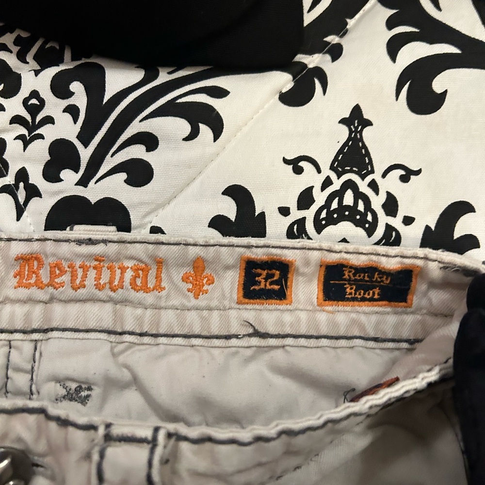 Rock Revival Beige Bootcut Jeans Men’s - Picture 4 of 4